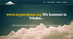 Desktop Screenshot of mygoodpage.org