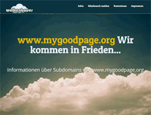 Tablet Screenshot of mygoodpage.org